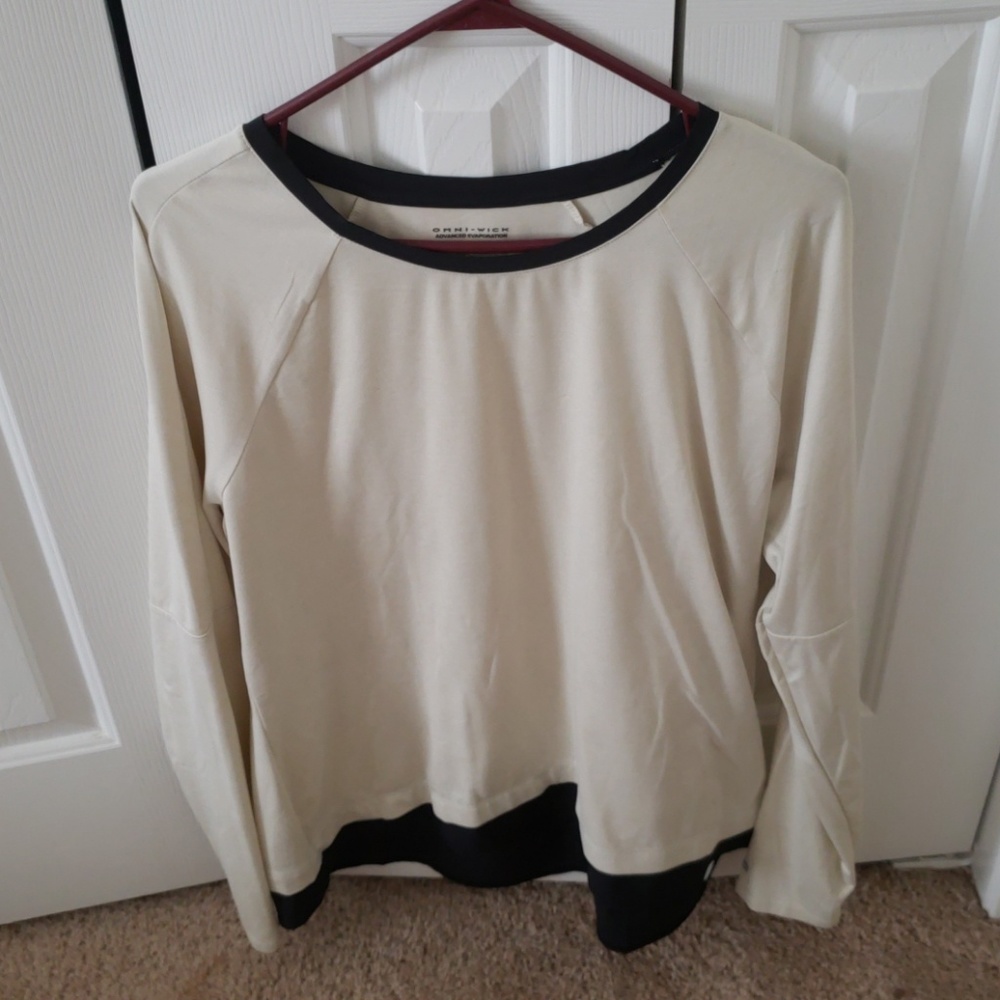 Columbia omniwick top tan/black long sleeve